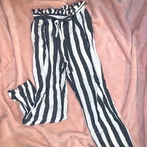 AE high waisted striped pants